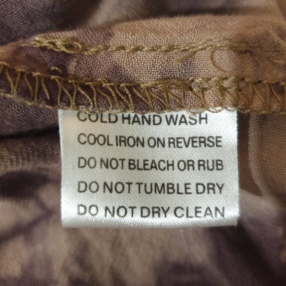 DOTTI AU-6 Brown Tie Dye Sleeveless Tunic / Short Dress - Very Good Condition - Picture 10 of 11